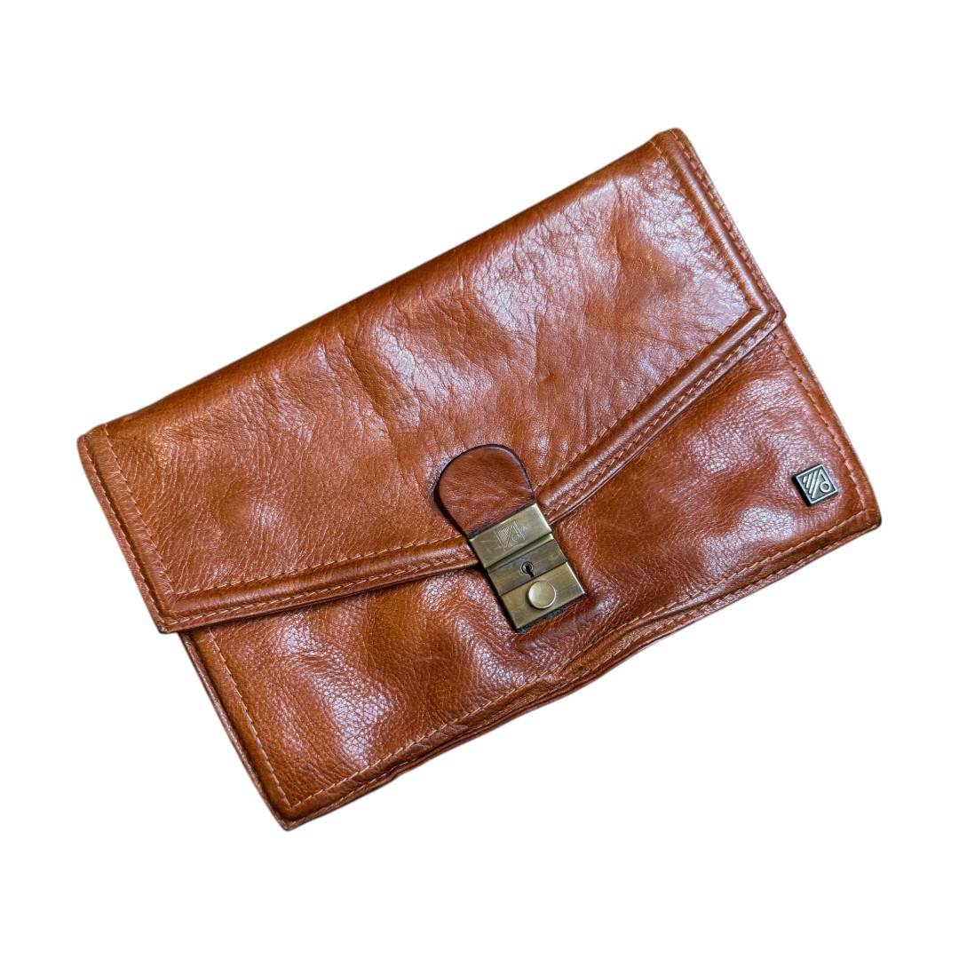 Borsa vintage - vera pelle marrone