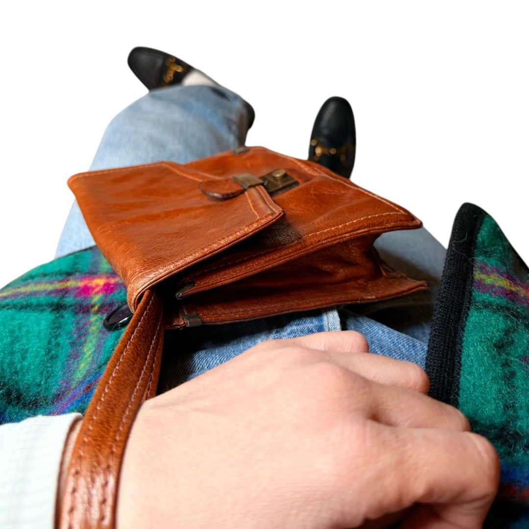 IMG_2893 Borsa vintage - vera pelle marrone