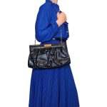 Borsa vintage - vera pelle nera - immagine 2