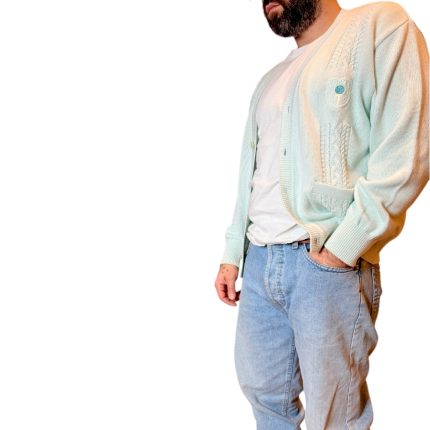 Cardigan con bottoni - azzurro