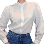 Camicia vintage bianca a righe