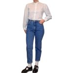 Camicia vintage bianca a righe