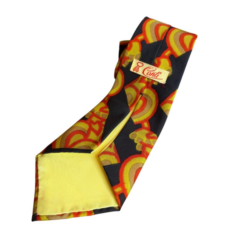 Cravatta vintage - fantasia nero e rosso