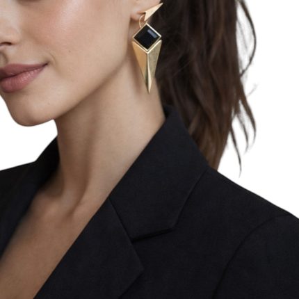 Orecchini vintage - oro e nero
