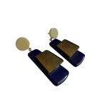 Orecchini vintage - blu e bianchi