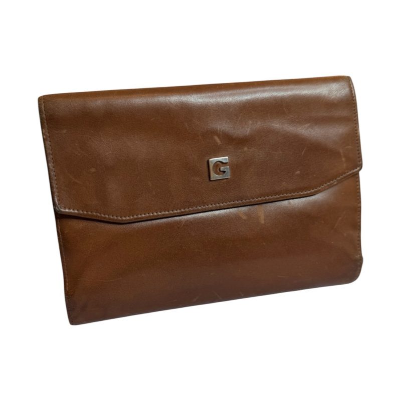 Portafoglio vintage - vera pelle marrone
