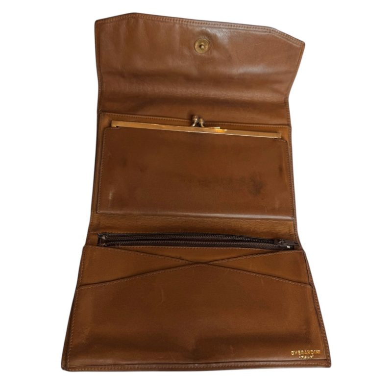 Portafoglio vintage - vera pelle marrone