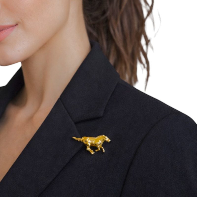 Spilla vintage - cavallo oro