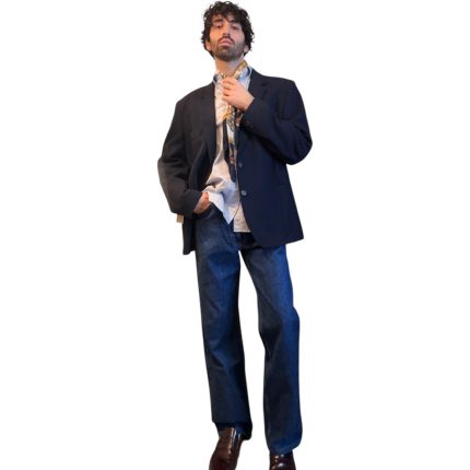 Blazer vintage blu - misto lana