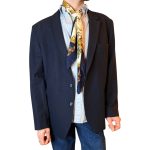 Blazer vintage blu - misto lana