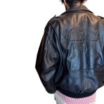 Sckott - bomber in vera pelle nero