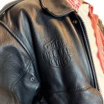 Sckott - bomber in vera pelle nero