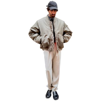 Bomber vintage verde militare