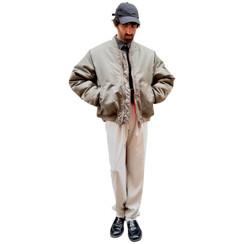 Bomber vintage verde militare