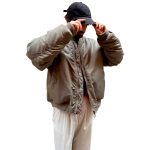Bomber vintage verde militare