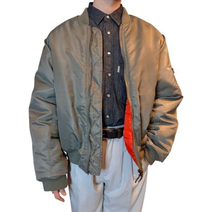 Bomber vintage verde militare