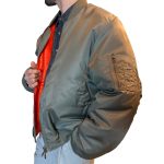 Bomber vintage verde militare