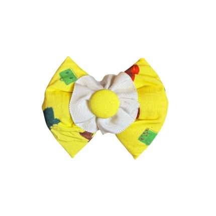 Najoleari - Fermaglio giallo e bianco piccolo