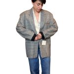 Blazer vintage - pied de poule bianco e nero