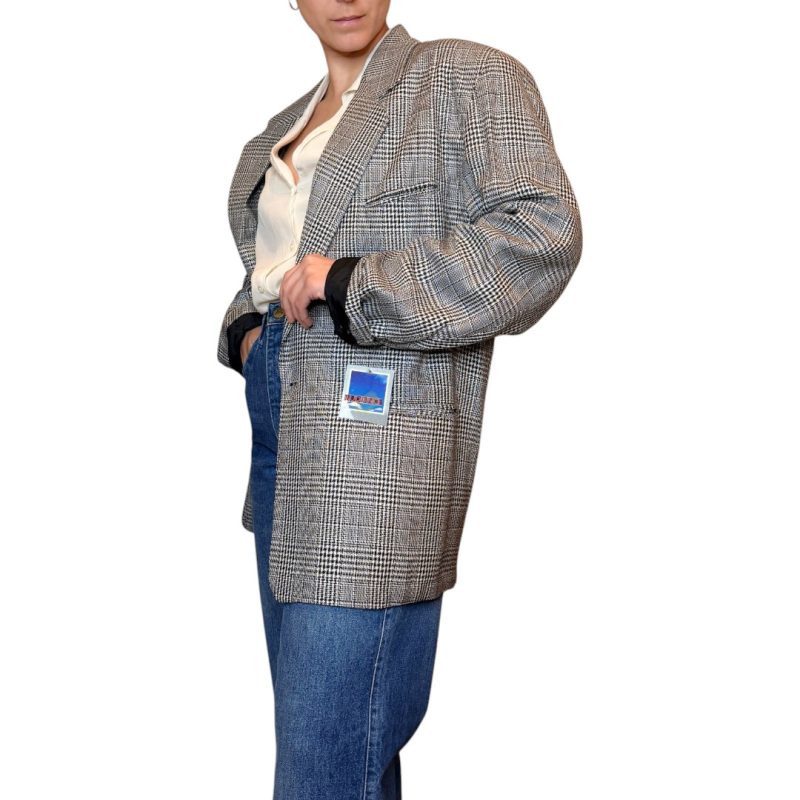 Blazer vintage - pied de poule bianco e nero