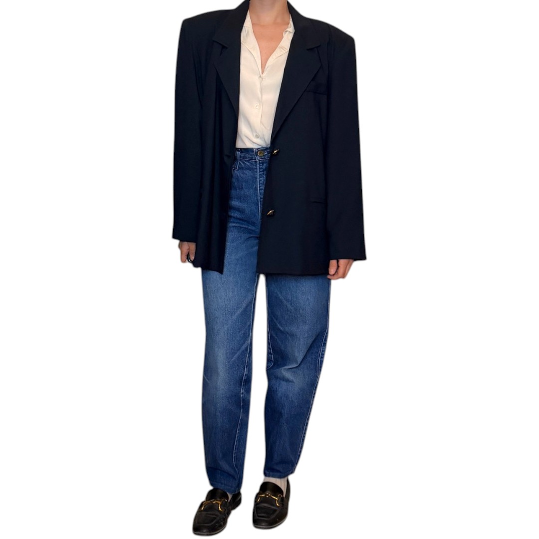 IMG_5951 Blazer vintage blu - 100% viscosa