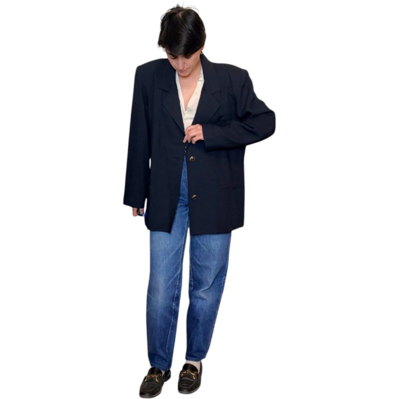 Blazer vintage blu - 100% viscosa