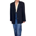 Blazer vintage blu - 100% viscosa