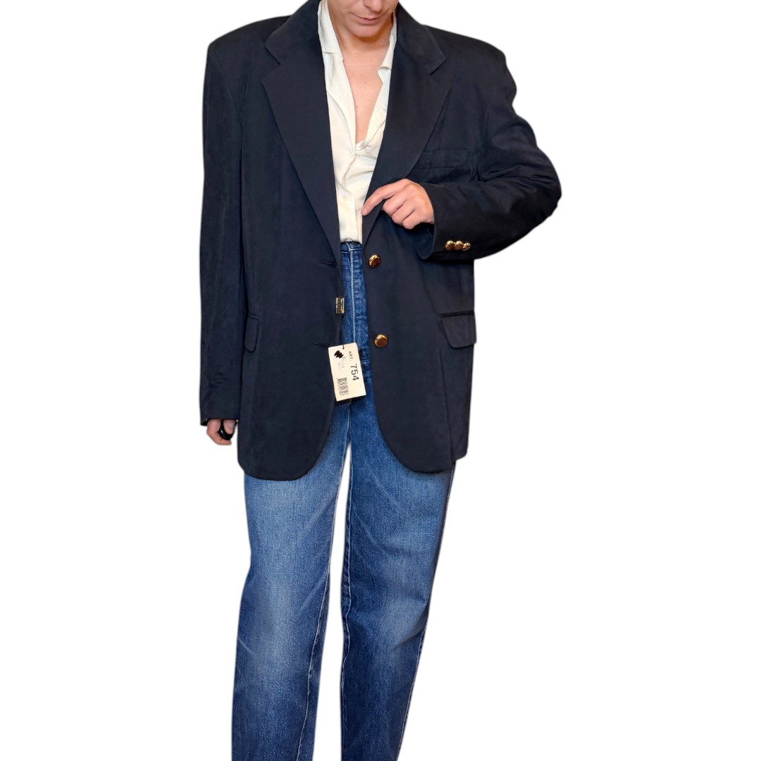IMG_5990 Blazer vintage blu - 100% cupro
