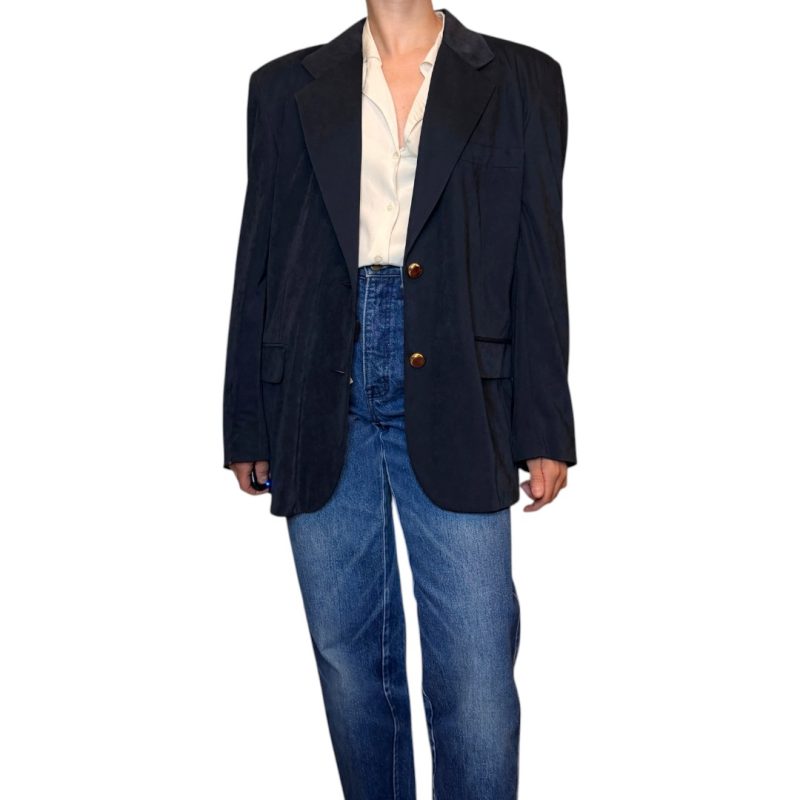 Blazer vintage blu - 100% cupro