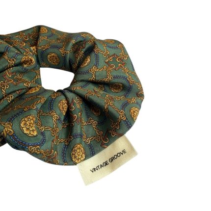Vintage Groove Handmade - Scrunchie verde salvia - 100% seta