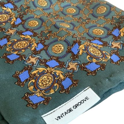 Vintage Groove Handmade - Foulard verde salvia - 100% seta