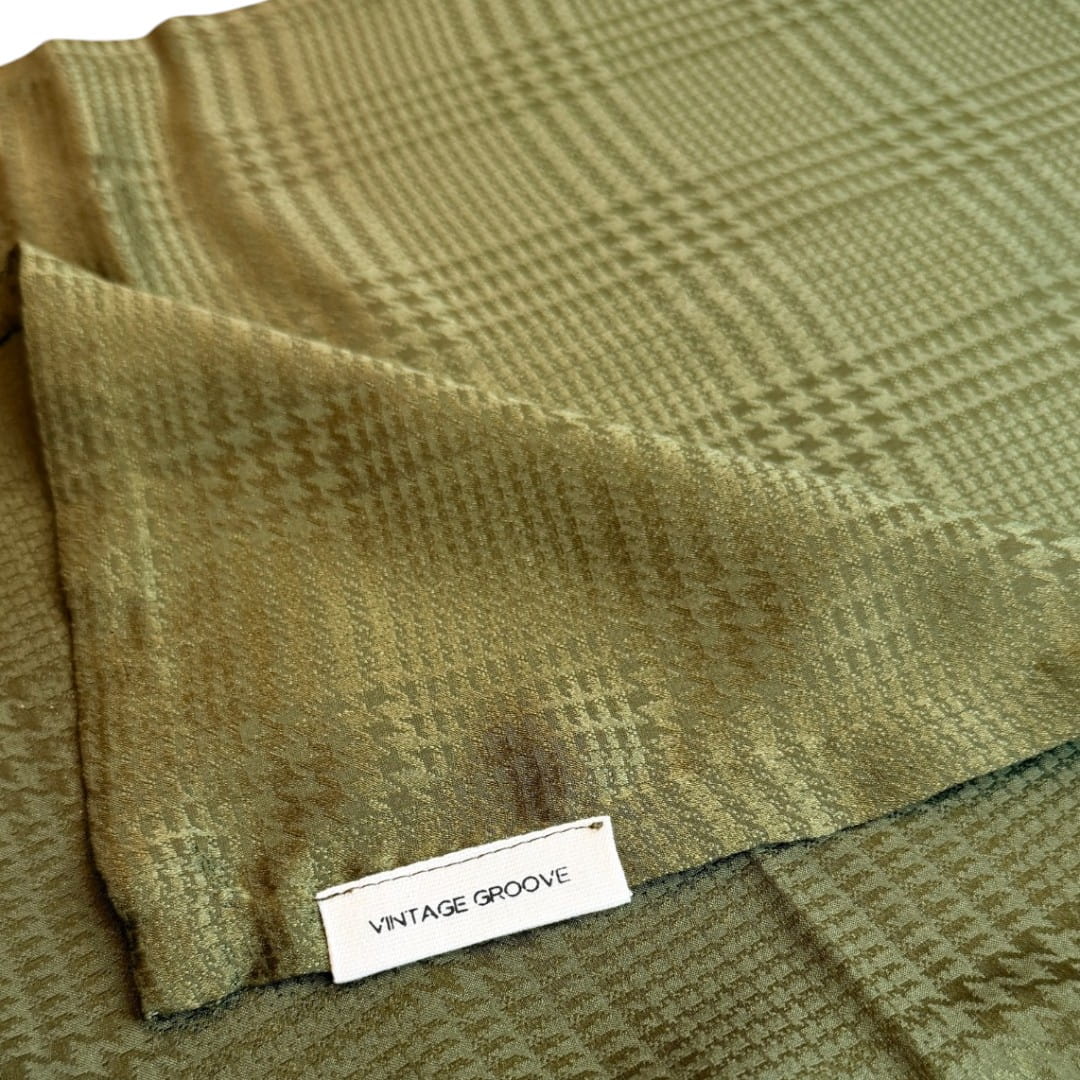 IMG_6231 Vintage Groove Handmade - Foulard verde militare - 100% seta