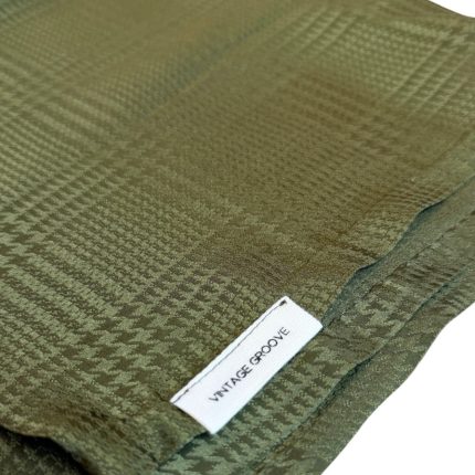 Vintage Groove Handmade - Foulard verde militare - 100% seta