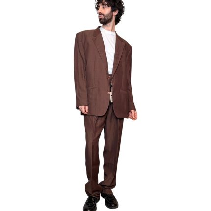 Completo vintage deadstock - marrone gessato