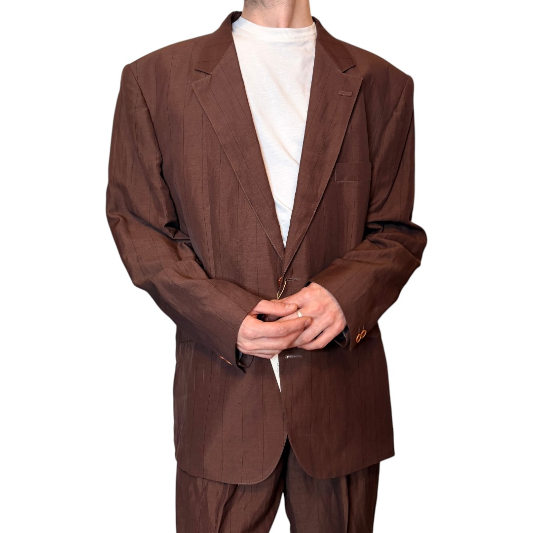 IMG_6456 Completo vintage deadstock - marrone gessato