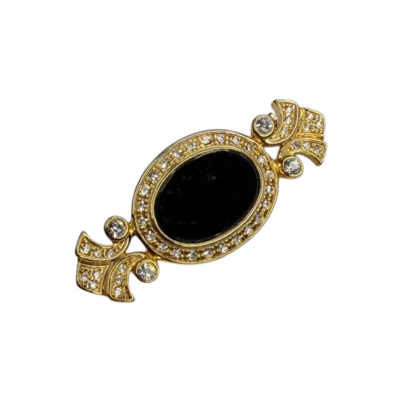 Spilla vintage - nero e oro
