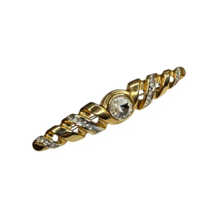 Spilla vintage - intrecciata oro con brillanti