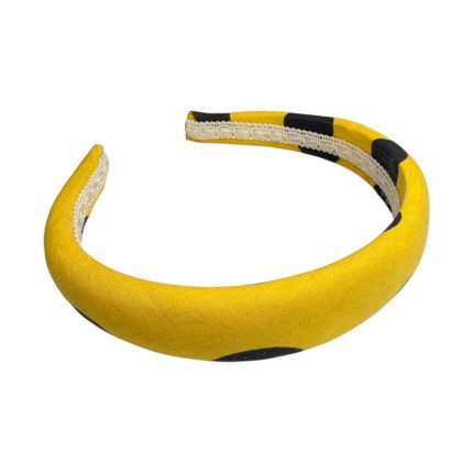 Cerchietto vintage - giallo a pois neri