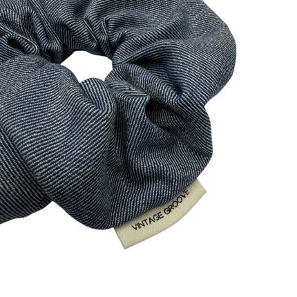 Vintage Groove Handmade - Scrunchie in denim chiaro - grande