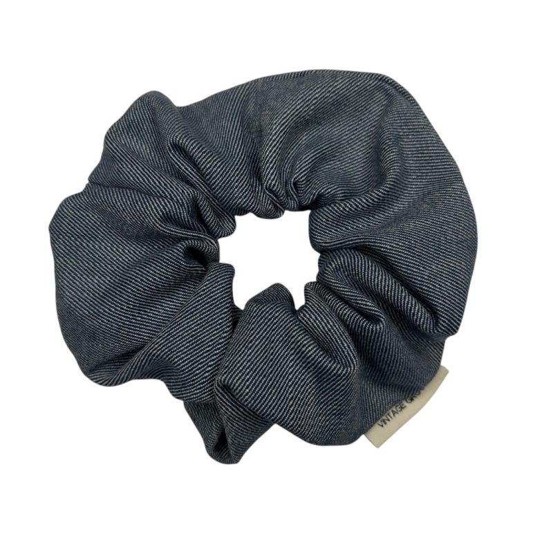 Vintage Groove Handmade - Scrunchie in denim chiaro - grande