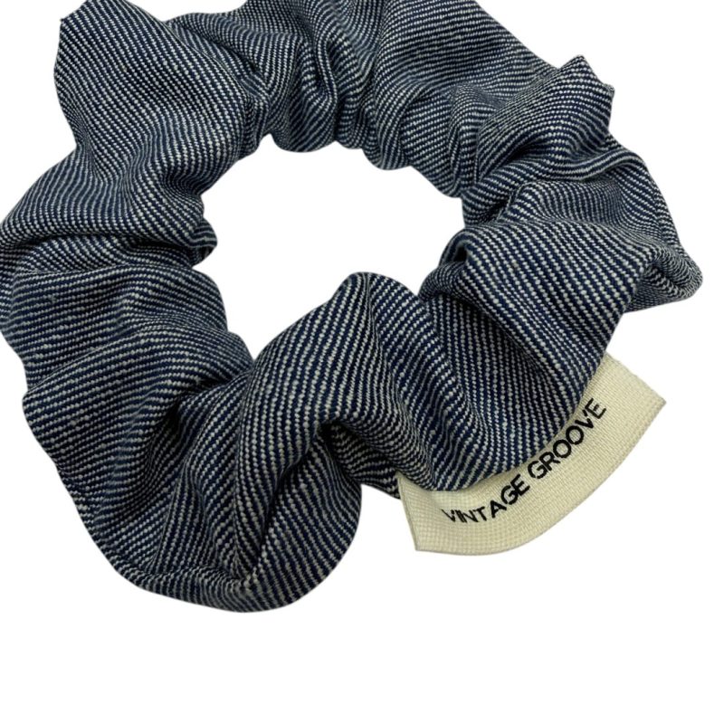 Vintage Groove Handmade - Scrunchie in denim chiaro - piccolo