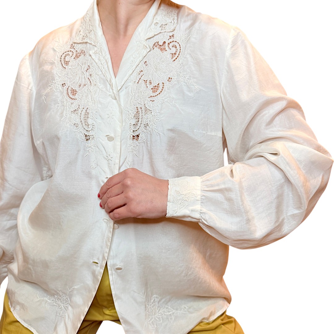 IMG_7720 Camicia vintage in seta ricamata