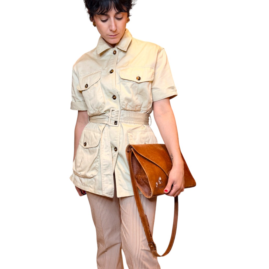 IMG_7801 Giacca vintage con cintura - beige