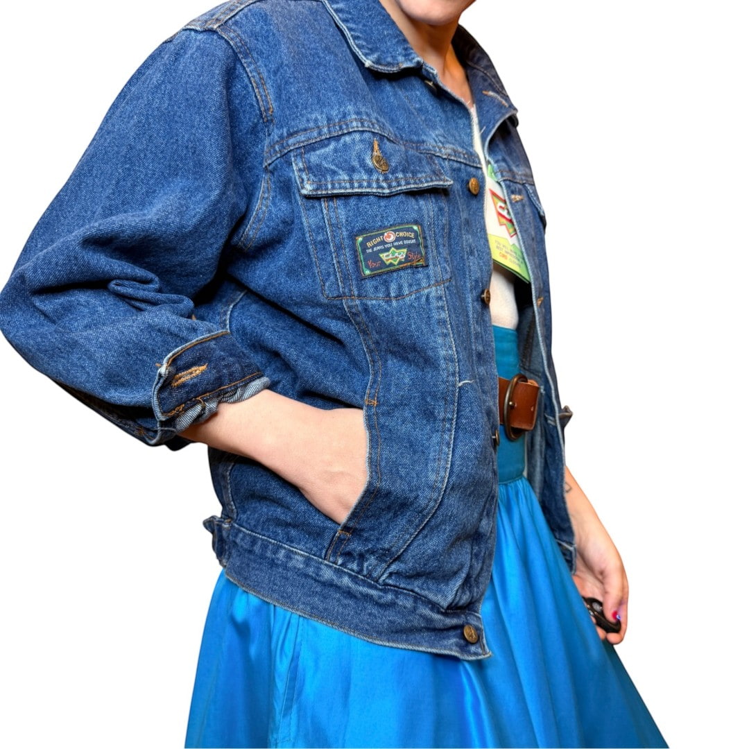 IMG_7881 Giacca vintage in denim scuro