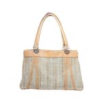 Borsa vintage - vera pelle e paglia