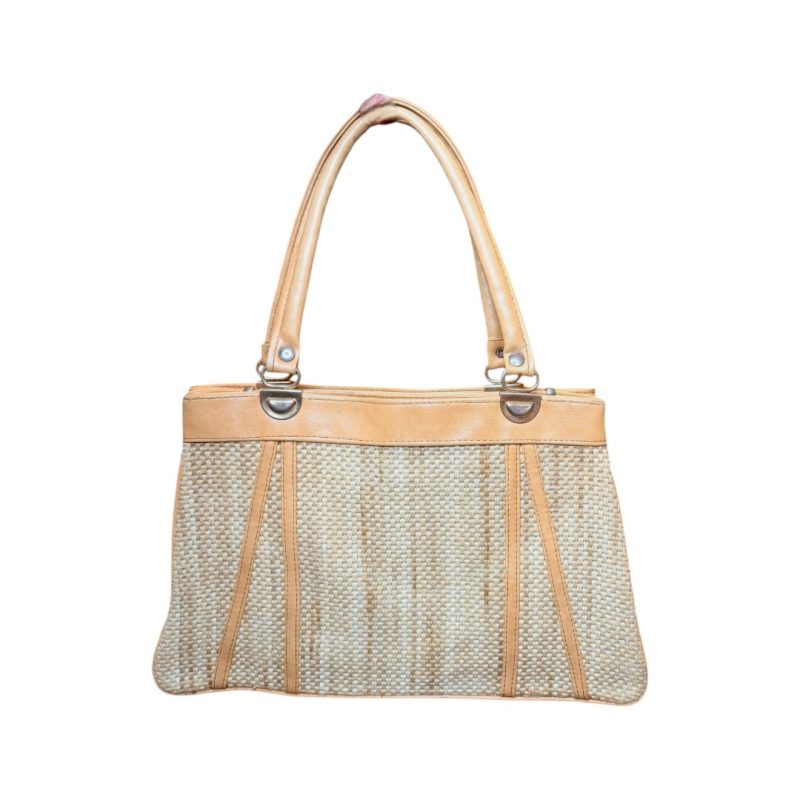 Borsa vintage - vera pelle e paglia