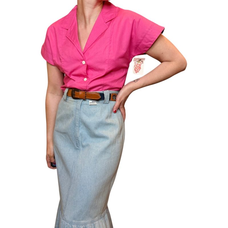 Top fucsia in cotone