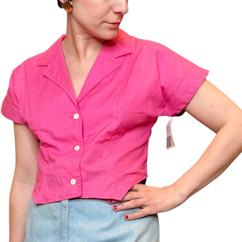 Top fucsia in cotone