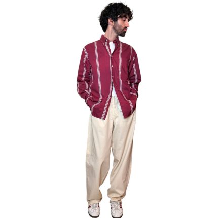 Pantalone sartoriale in cotone - beige
