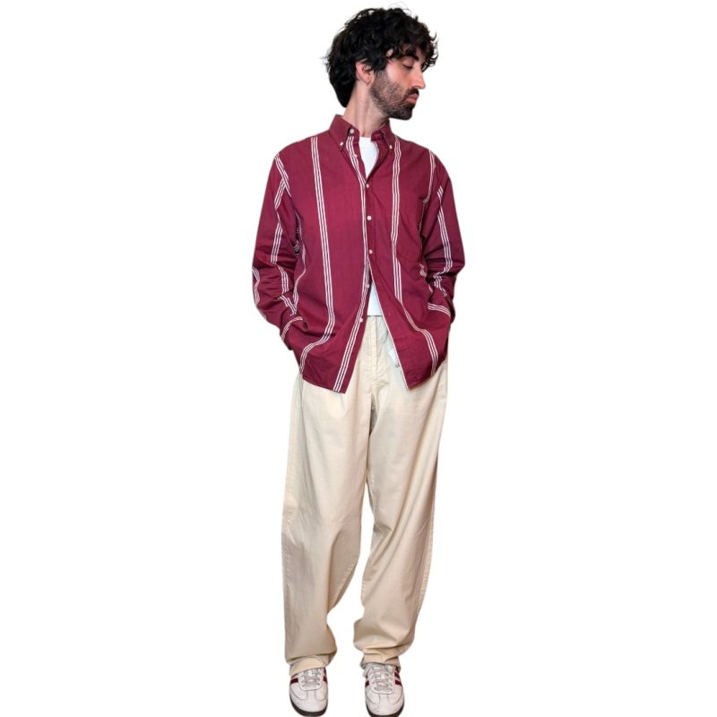Pantalone sartoriale in cotone - beige